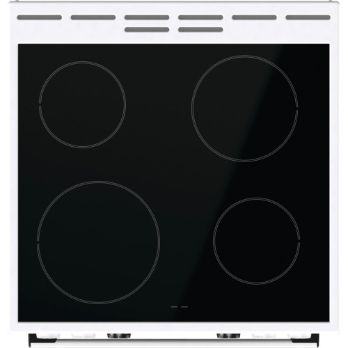 Плита электрическая, 60 см, стеклокерамика,4 конфорки, белый цвет