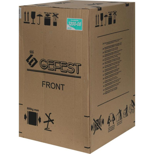 Плита Газовая Gefest ПГ 3200-08 К33 белый/черный (без крышки) реш.сталь
