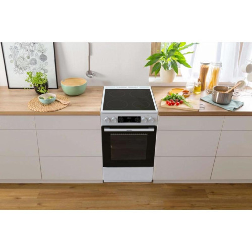 Плита Электрическая Gorenje GEC5C42WG белый стеклокерамика (без крышки)
