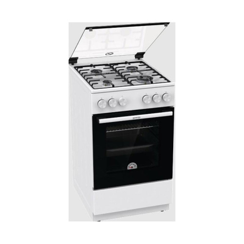 Плита Газовая Gorenje GG5A10WH белый (стеклянная крышка) реш.сталь Плита Газовая Gorenje GG5A10WH белый (стеклянная крышка) реш.сталь
