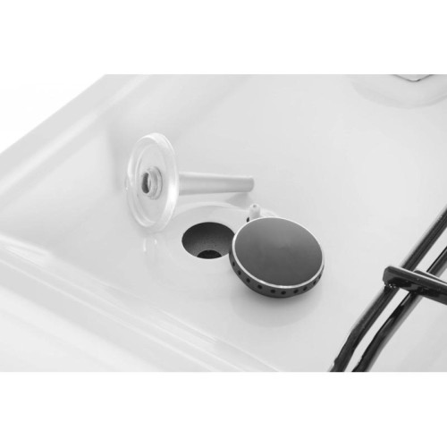 Плита Газовая Darina 1B KM 441 306 W белый/черный (стеклянная крышка) реш.сталь