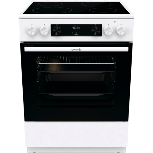 Плита электрическая, 60 см, стеклокерамика,4 конфорки, белый цвет