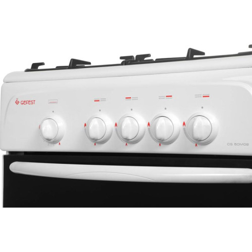Плита Газовая Gefest CG 50М02 К73 белый (без крышки) реш.чугун