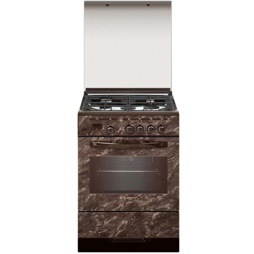 Плита Газовая Gefest ПГ 6300-03 0054 коричневый мрамор (стеклянная крышка) реш.чугун
