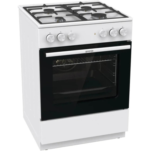 Плита Комбинированная Gorenje GK6A40WFFM белый (без крышки) реш.чугун