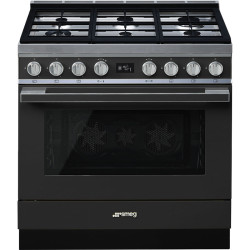Варочные центры SMEG/ Portofino, Отдельностоящий варочный центр, 90*60 см, антрацит