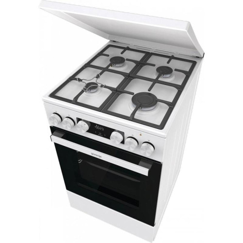 Плита Комбинированная Gorenje GK5C42WF-B белый (металлическая крышка) реш.чугун