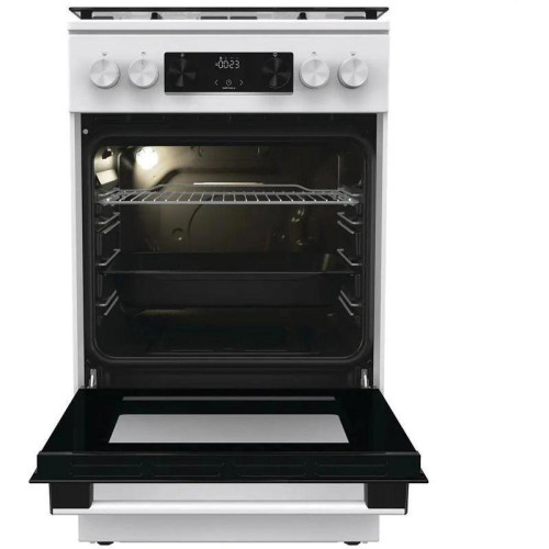 Плита Газовая Gorenje GGI5C23WF белый (стеклянная крышка) реш.чугун Плита Газовая Gorenje GGI5C23WF белый (стеклянная крышка) реш.чугун