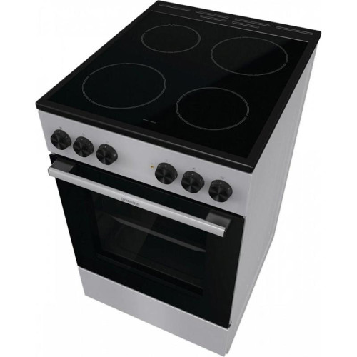 Плита Электрическая Gorenje GEC5A12SG серый/черный стеклокерамика (без крышки)
