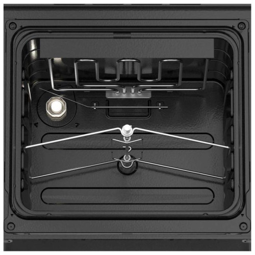 Плита Комбинированная Darina 1D КM 141 308 W белый/черный (стеклянная крышка) реш.сталь