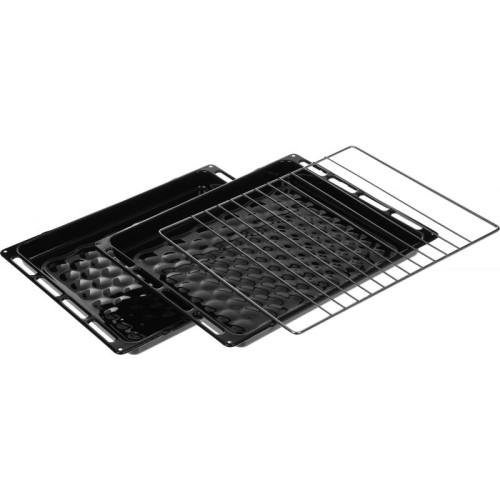 Плита Комбинированная Darina 1D KM 241 337 W белый/черный (стеклянная крышка) реш.сталь