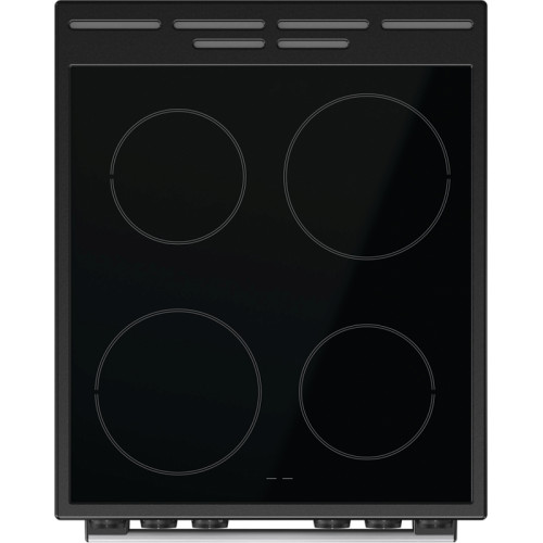 Плита Gorenje/ Плита Gorenje, полезный объем 70 л, эргономичные переключатели, сенсорный программатор IconLED, эмаль SilverMatte, очистка паром, индикатор остаточного тепла для каждой конфорки, телескопические направляющие, дверца CompactDoor 2 стекла + 1