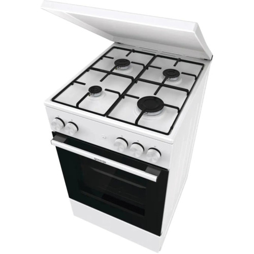 Плита Газовая Gorenje GG5A14WJ белый (металлическая крышка) реш.сталь Плита Газовая Gorenje GG5A14WJ белый (металлическая крышка) реш.сталь
