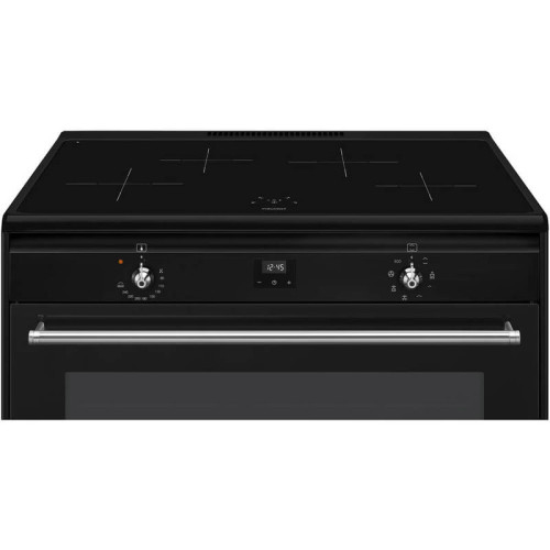 Варочный центр Smeg/ Варочный центр Smeg, Classica, серия Concerto, 90х60 см, индукционная варочная поверхность, электрическая духовка, 4 зоны нагрева, объем духовки 115 л, галогеновая подсветка, электромеханический контроль температуры, автоматическое оп