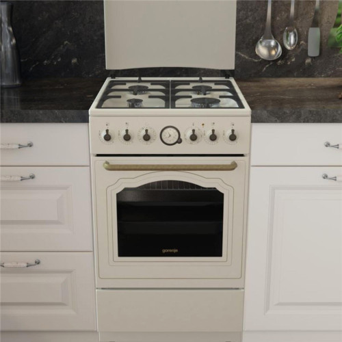 Тип плиты: комбинированная, Тип варочной поверхности: газовая, Цвет: бежевый, Гриль: Есть, Ширина, см: 50