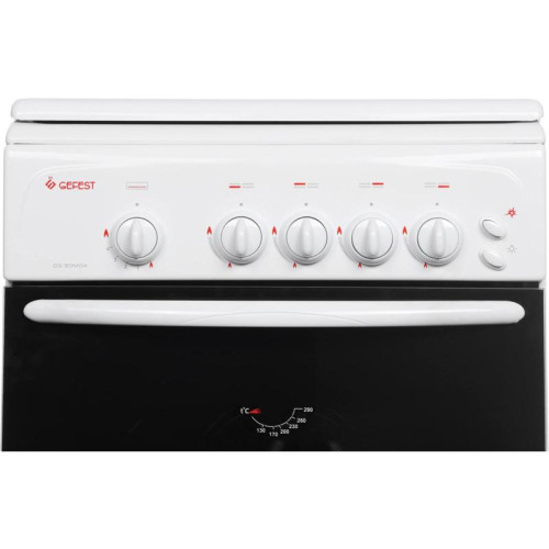 Плита Газовая Gefest CG 50M04 K73 белый (металлическая крышка) реш.чугун