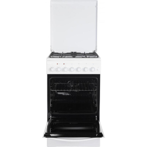 Плита Комбинированная Gefest ПГЭ 5102-03 0023 белый (металлическая крышка) реш.чугун