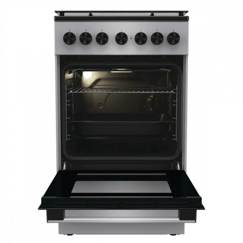 Плита Комбинированная Gorenje GK5B44SF серебристый (стеклянная крышка)