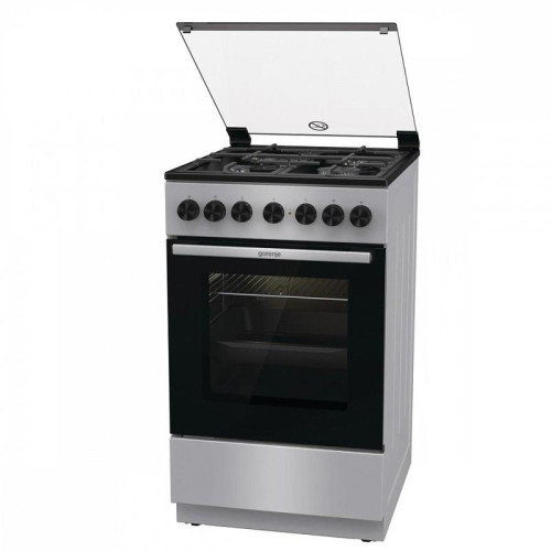 Плита Комбинированная Gorenje GK5B44SF серебристый (стеклянная крышка)