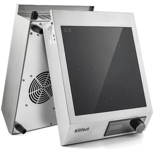 Плита Индукционная Kitfort КТ-142 серебристый/черный стеклокерамика (настольная)