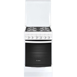 Плита Комбинированная Gefest ПГЭ 5101-02 белый/черный (металлическая крышка) реш.чугун