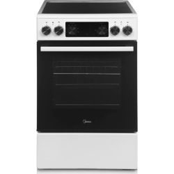 Электрическая плита Midea/ Электрическая плита Midea, отдельностоящая, электрическая варочная панель, 4 конфорки, цифровой таймер (24 ч), объем дух. шкафа 59 л, 9 режимов нагрева, цвет белый