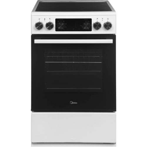 Электрическая плита Midea/ Электрическая плита Midea, отдельностоящая, электрическая варочная панель, 4 конфорки, цифровой таймер (24 ч), объем дух. шкафа 59 л, 9 режимов нагрева, цвет белый