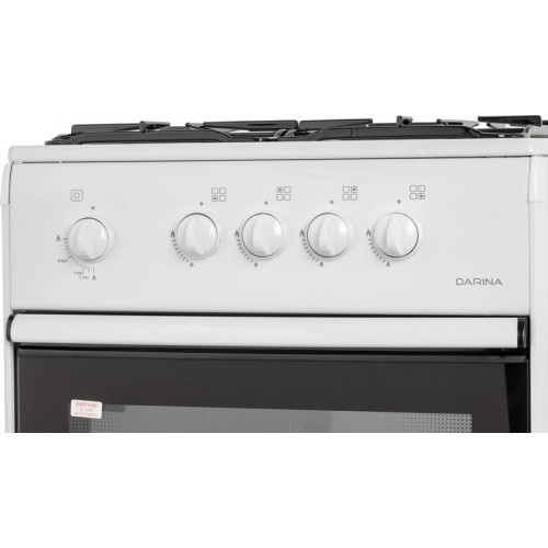 Плита Газовая Darina S GM 441 001 W белый/черный реш.сталь