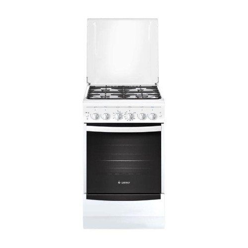 Плита Газовая Gefest 5100-02 белый (металлическая крышка) реш.чугун