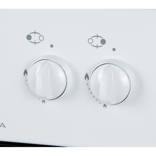 Плита Комбинированная Darina S KM 521 300 W белый/черный реш.сталь