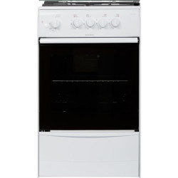 Плита Газовая Darina 1B1 GM 441 008 W белый/черный (стеклянная крышка) реш.чугун
