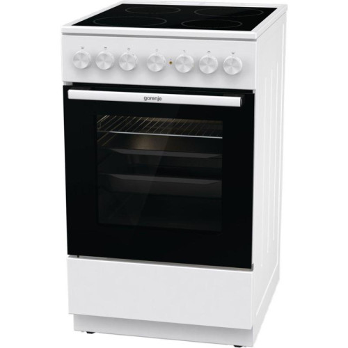 Плита Электрическая Gorenje GEC5B41WG белый стеклокерамика (без крышки)