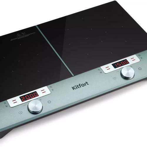 Плита Инфракрасная Kitfort КТ-155 черный/серебристый стеклокерамика (настольная)