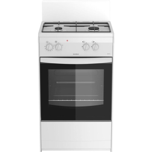 Плита Комбинированная Darina S KM 521 300 W белый/черный реш.сталь