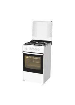 Плита Газовая Darina 1B1 GM 441 018 W белый/черный (стеклянная крышка) реш.чугун