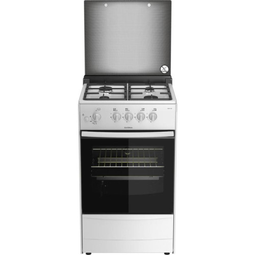 Плита Газовая Darina 1B1 GM 441 008 W белый/черный (стеклянная крышка) реш.чугун