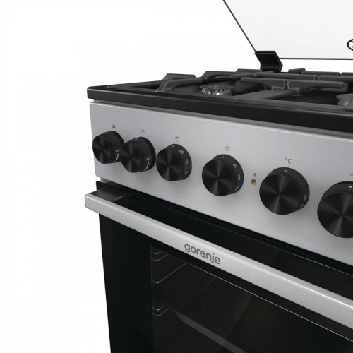 Плита Комбинированная Gorenje GK5B44SF серебристый (стеклянная крышка)