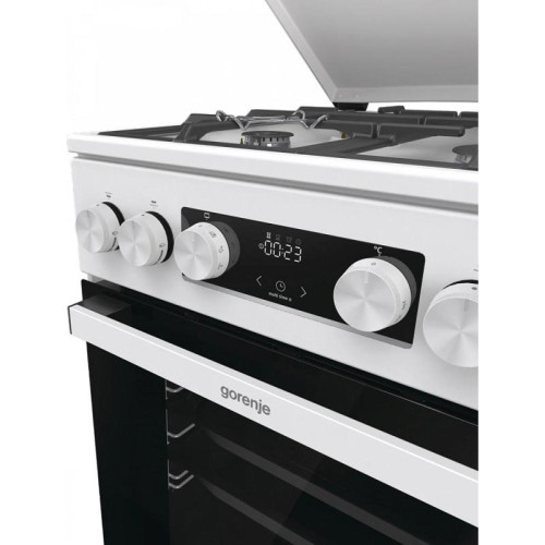 Плита Комбинированная Gorenje GK5C42WF-B белый (металлическая крышка) реш.чугун
