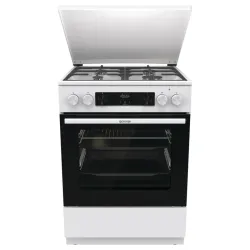 Плита Комбинированная Gorenje GKS6C71WF белый (металлическая крышка) реш.чугун
