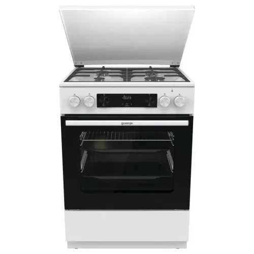 Плита Комбинированная Gorenje GKS6C71WF белый (металлическая крышка) реш.чугун