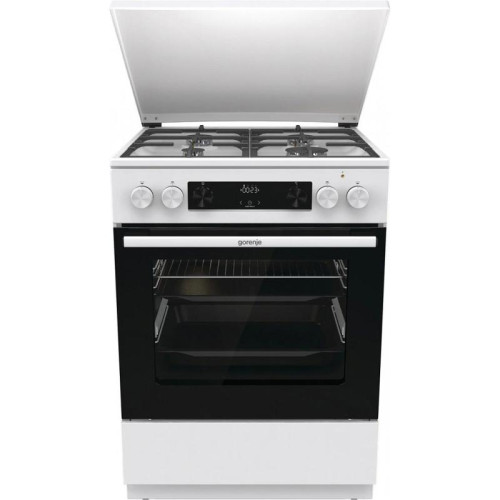 Плита Комбинированная Gorenje GKS6C71WF белый (металлическая крышка) реш.чугун Плита Комбинированная Gorenje GKS6C71WF белый (металлическая крышка) реш.чугун