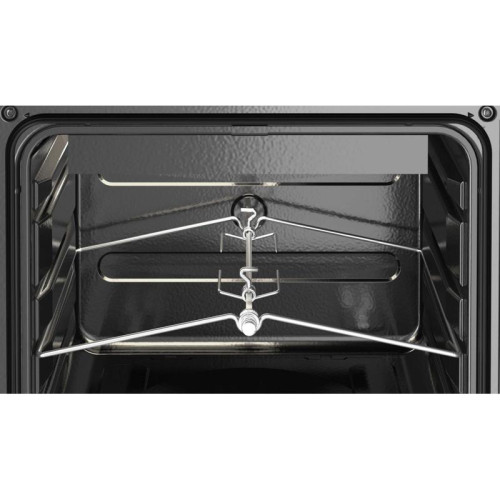 Плита Комбинированная Darina 1D КM 141 308 W белый/черный (стеклянная крышка) реш.сталь