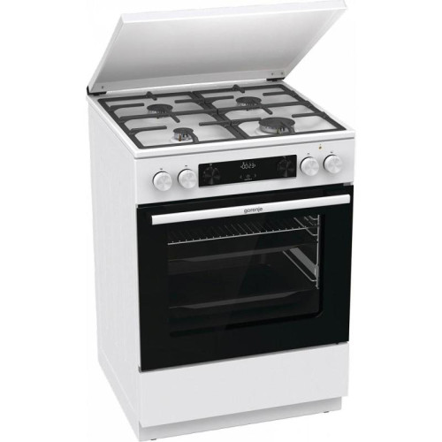 Плита Комбинированная Gorenje GKS6C71WF белый (металлическая крышка) реш.чугун Плита Комбинированная Gorenje GKS6C71WF белый (металлическая крышка) реш.чугун