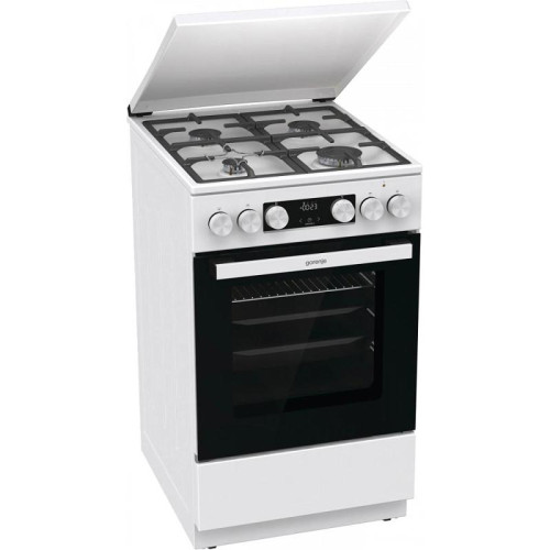 Плита Комбинированная Gorenje GK5C42WF-B белый (металлическая крышка) реш.чугун
