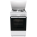 Комбинированная плита Gorenje, полезный объем 68 л, очистка паром AquaClean, сводчатая форма духовки, механическое управление, электроподжиг, цвет белый