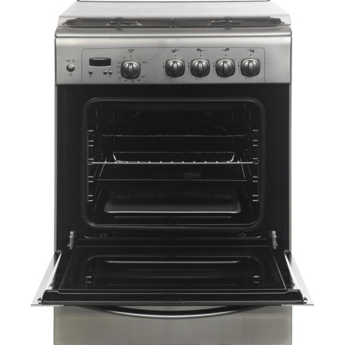 Плита Газовая Gefest 6100-03 0004 нержавеющая сталь (стеклянная крышка) реш.чугун