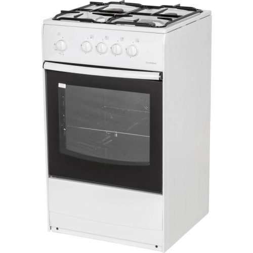 Плита Газовая Darina S GM 441 001 W белый/черный реш.сталь