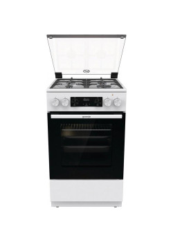 Плита Комбинированная Gorenje GK5C40WF белый (стеклянная крышка) реш.чугун