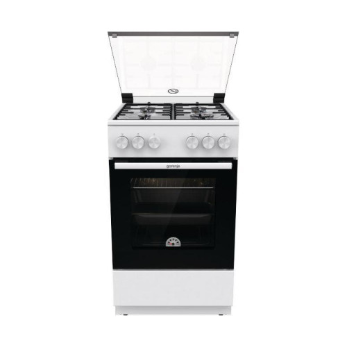 Плита Газовая Gorenje GG5A10WH белый (стеклянная крышка) реш.сталь Плита Газовая Gorenje GG5A10WH белый (стеклянная крышка) реш.сталь