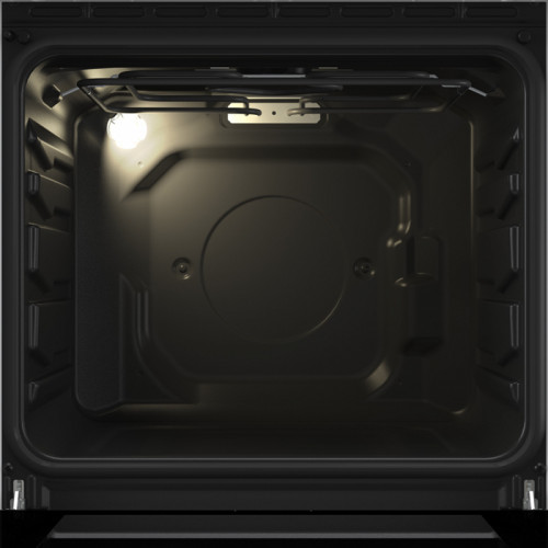 Комбинированная плита Gorenje, полезный объем 68 л, очистка паром AquaClean, сводчатая форма духовки, механическое управление, электроподжиг, цвет белый